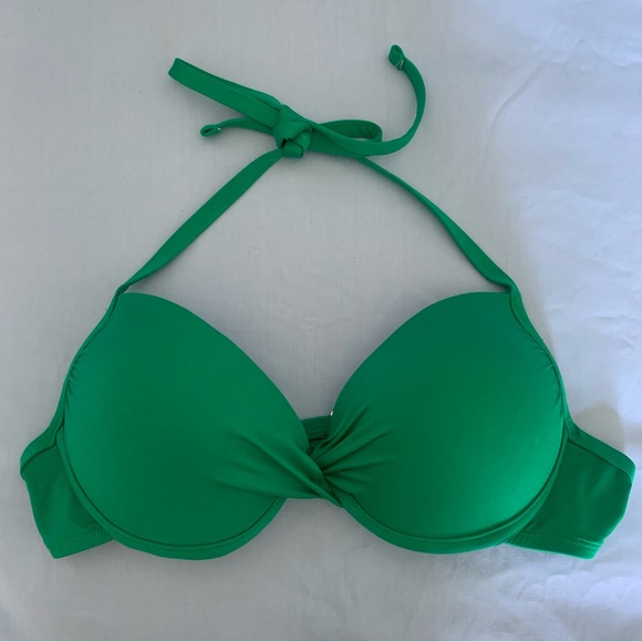 Green Mossimo Medium Padded Bikini Swim Top - Picture 1 of 9